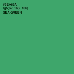 #3EA66A - Sea Green Color Image