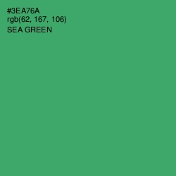 #3EA76A - Sea Green Color Image