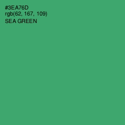#3EA76D - Sea Green Color Image