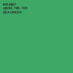 #3EA867 - Sea Green Color Image
