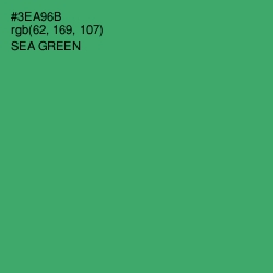 #3EA96B - Sea Green Color Image