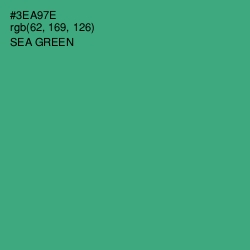 #3EA97E - Sea Green Color Image