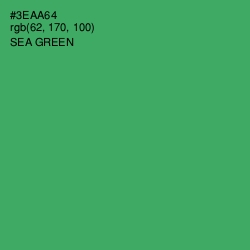 #3EAA64 - Sea Green Color Image