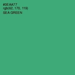 #3EAA77 - Sea Green Color Image