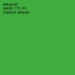 #3EAD3D - Forest Green Color Image