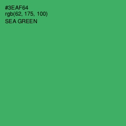 #3EAF64 - Sea Green Color Image