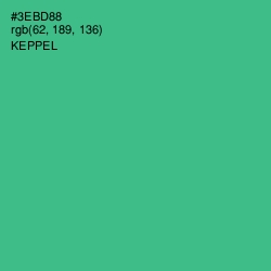 #3EBD88 - Keppel Color Image