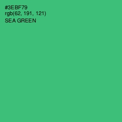 #3EBF79 - Sea Green Color Image