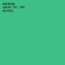 #3EBF88 - Keppel Color Image