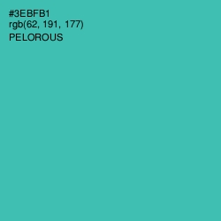 #3EBFB1 - Pelorous Color Image