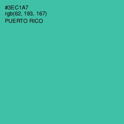 #3EC1A7 - Puerto Rico Color Image