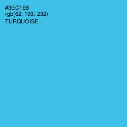 #3EC1E8 - Turquoise Color Image