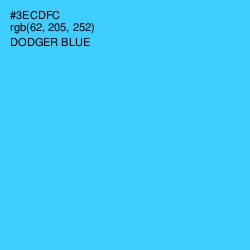 #3ECDFC - Turquoise Color Image