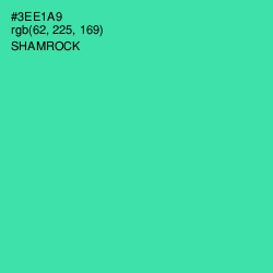 #3EE1A9 - Shamrock Color Image