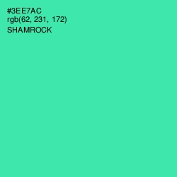 #3EE7AC - Shamrock Color Image