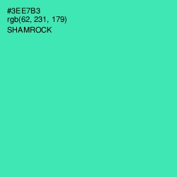 #3EE7B3 - Shamrock Color Image