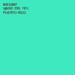 #3EE9BF - Puerto Rico Color Image