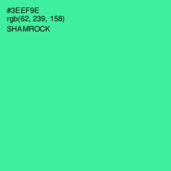 #3EEF9E - Shamrock Color Image