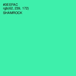 #3EEFAC - Shamrock Color Image