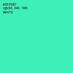 #3EF0B7 - Shamrock Color Image