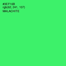 #3EF16B - Malachite Color Image