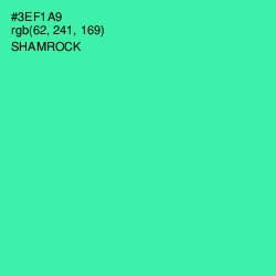 #3EF1A9 - Shamrock Color Image