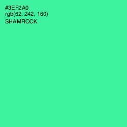 #3EF2A0 - Shamrock Color Image