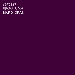 #3F0137 - Mardi Gras Color Image