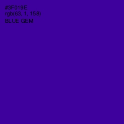 #3F019E - Blue Gem Color Image