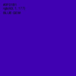 #3F01B1 - Blue Gem Color Image