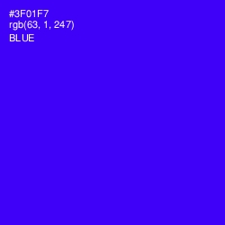 #3F01F7 - Blue Color Image