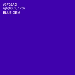 #3F02AD - Blue Gem Color Image