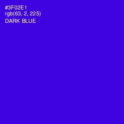#3F02E1 - Dark Blue Color Image