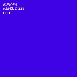 #3F02E4 - Blue Color Image