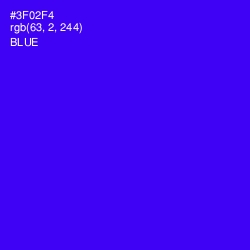 #3F02F4 - Blue Color Image