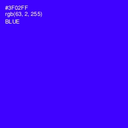 #3F02FF - Blue Color Image