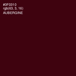 #3F0310 - Aubergine Color Image