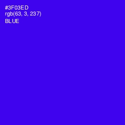 #3F03ED - Blue Color Image