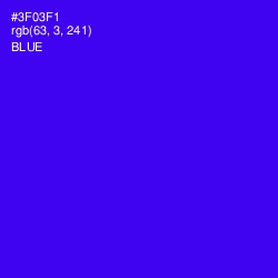 #3F03F1 - Blue Color Image