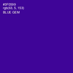 #3F0599 - Blue Gem Color Image