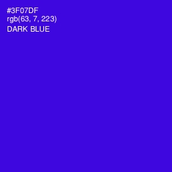 #3F07DF - Dark Blue Color Image