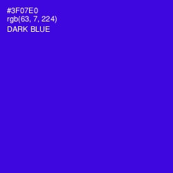 #3F07E0 - Dark Blue Color Image