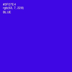 #3F07E4 - Blue Color Image