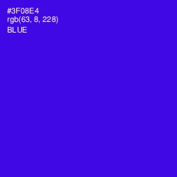 #3F08E4 - Blue Color Image
