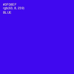 #3F08EF - Blue Color Image