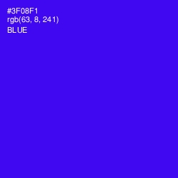 #3F08F1 - Blue Color Image