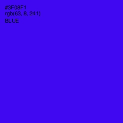 #3F08F1 - Blue Color Image