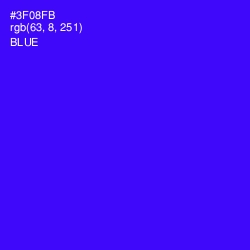 #3F08FB - Blue Color Image