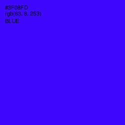 #3F08FD - Blue Color Image