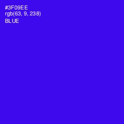 #3F09EE - Blue Color Image